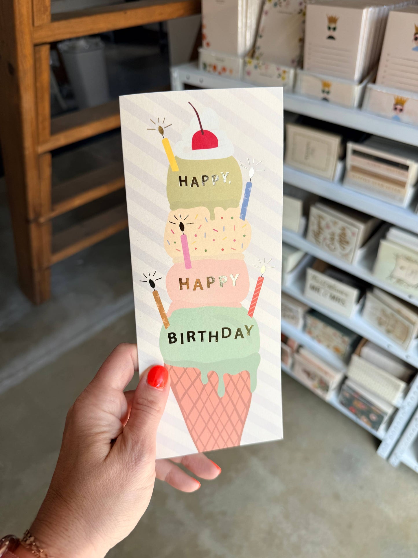 Birthday Ice Cream Cone Card