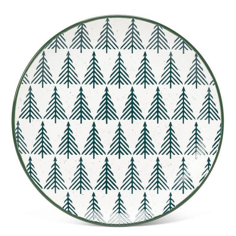 Evergreen Trees Cake Plate