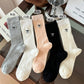 Bow Embroidered Socks