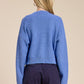 Coastal Blue Waffle Sweater Cardigan