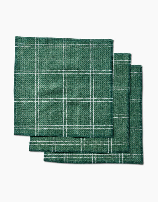 Geometry Pine Forest Plaid Dishcloth Set