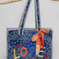 Quilted Paisley LOVE Tote Bag