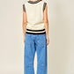 Polka Dot Denim Barrel Pants