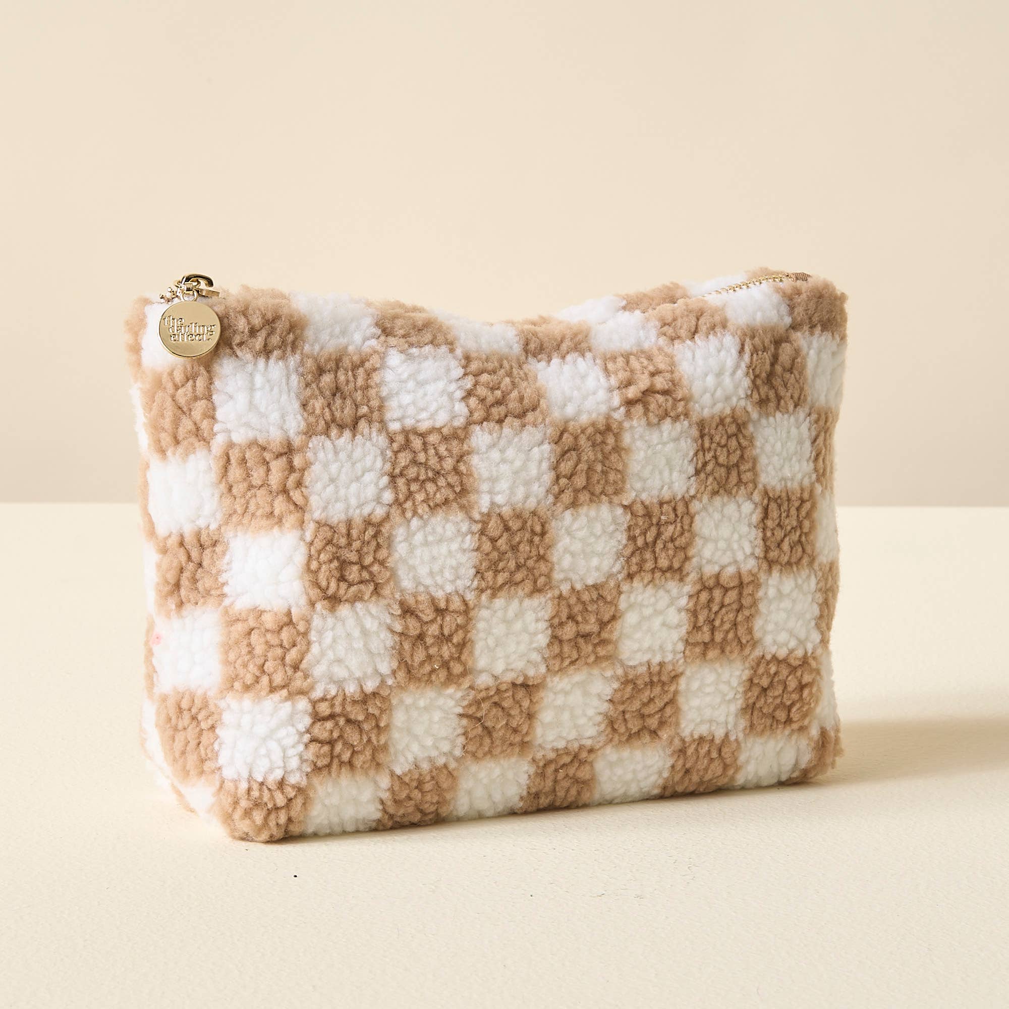 Checkered Teddy Pouch