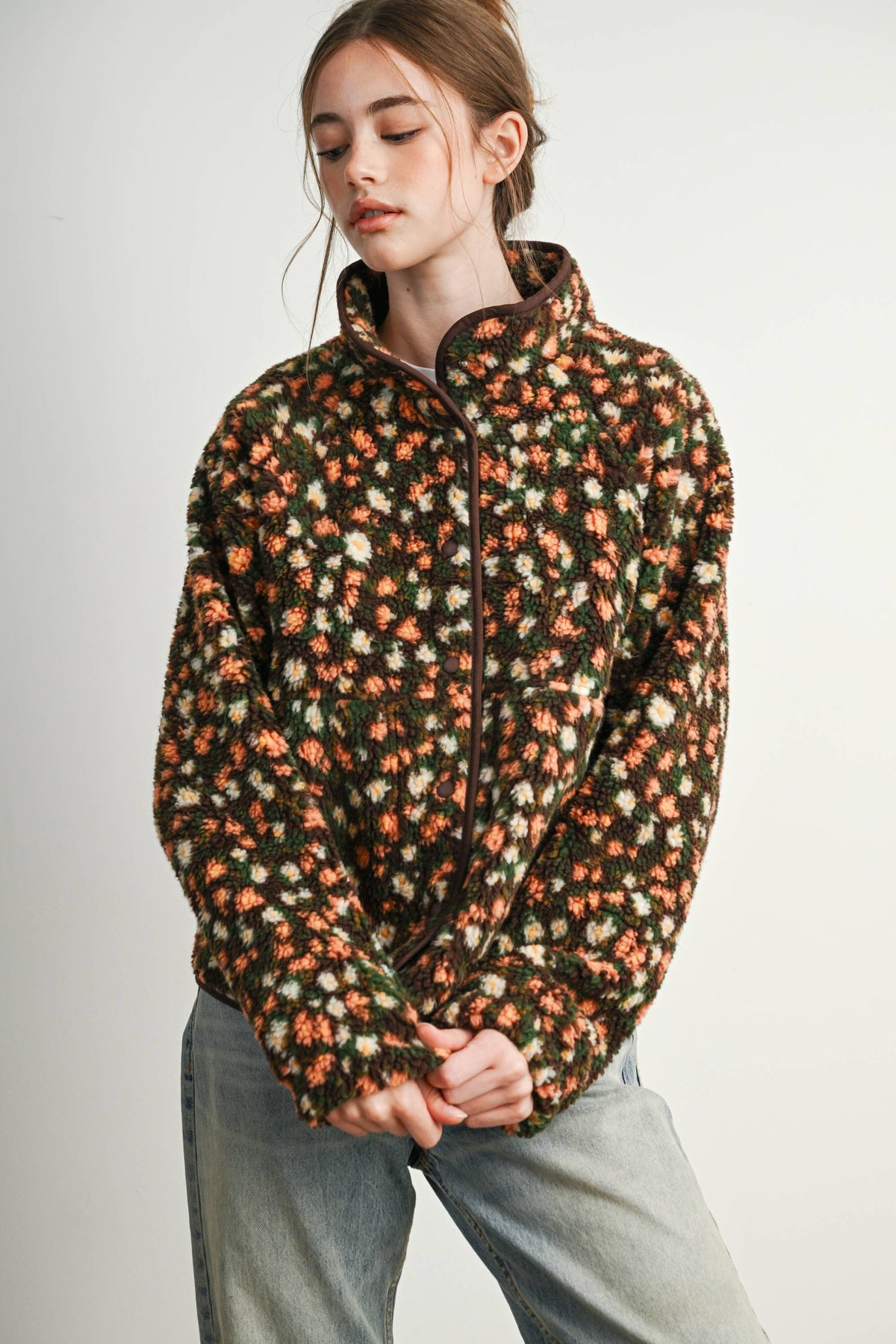 Ditsy Floral Sherpa Fleece