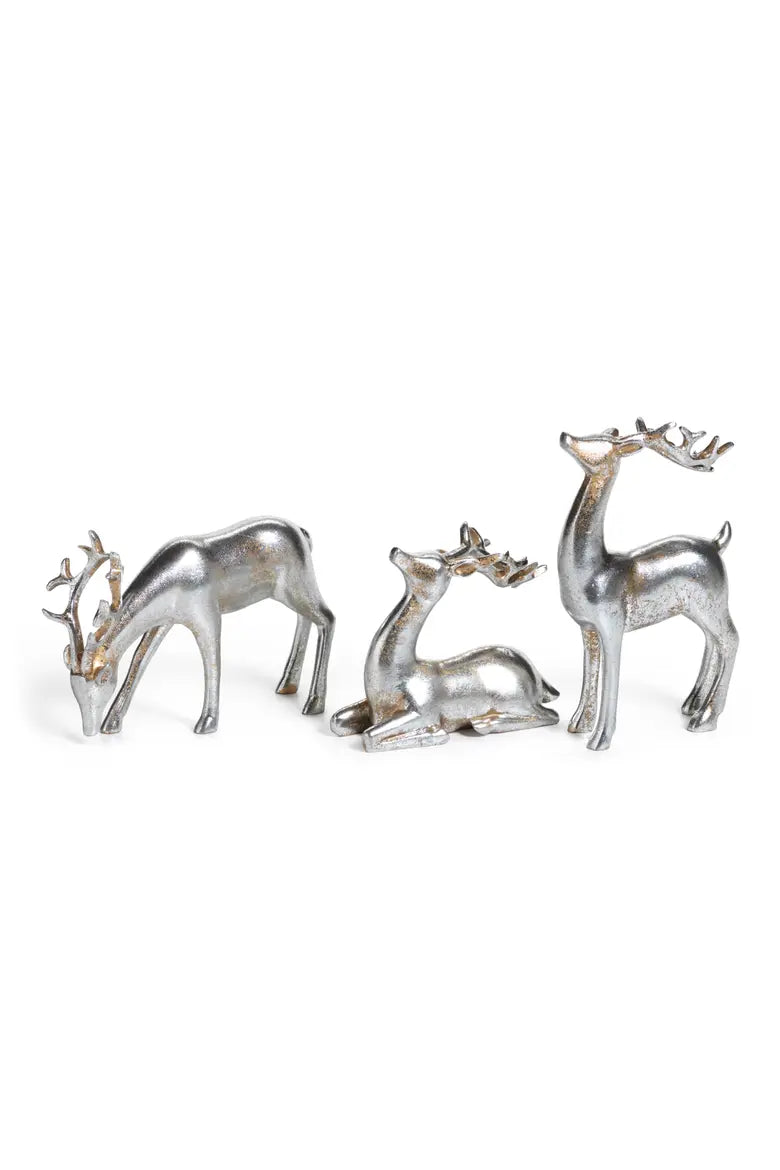 Silver Resin Reindeer