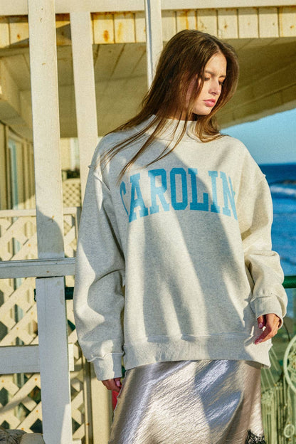 Carolina Mock Neck Sweatshirt
