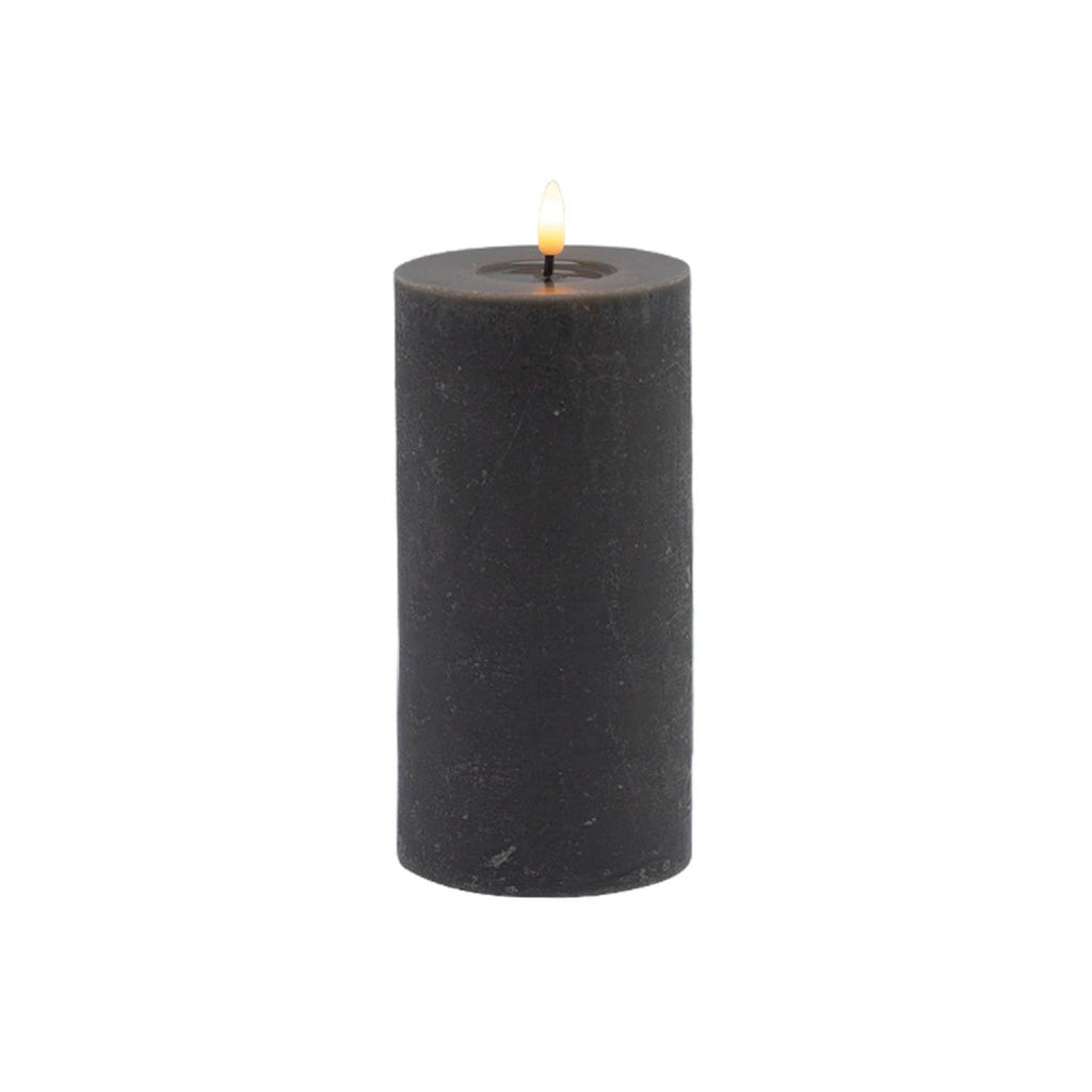 Frost Gray Flameless Pillar Candle