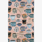 Geometry Les Tasses Tea Towel