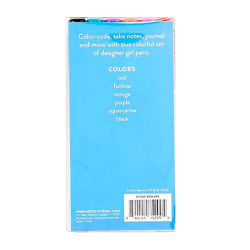 Gel Pen 6-pack - Gemtones