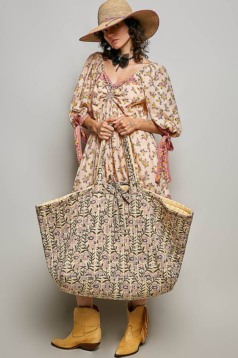 Jumbo Quilted Tote Bag
