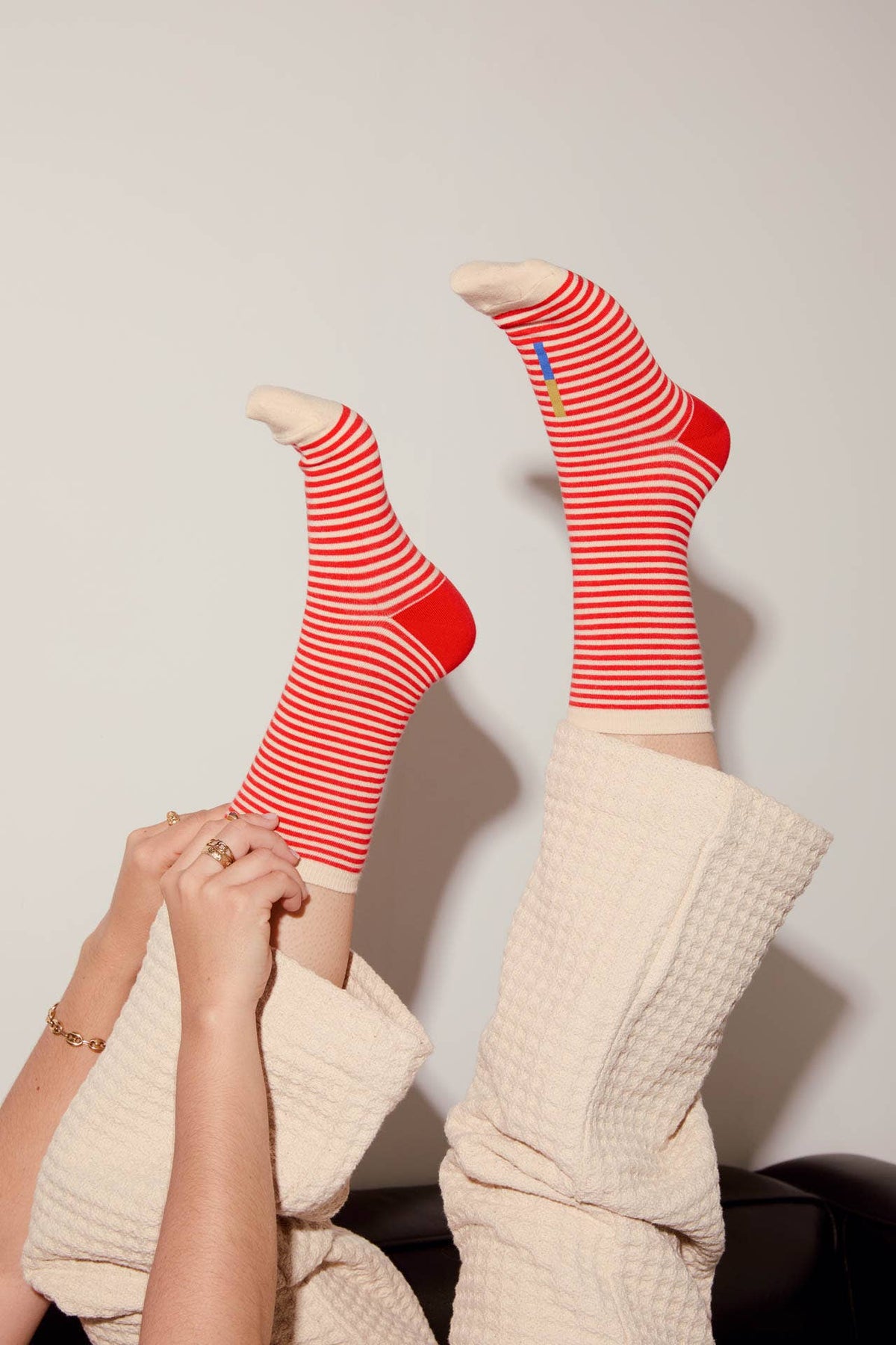 Cole Thin Stripe Crew Socks