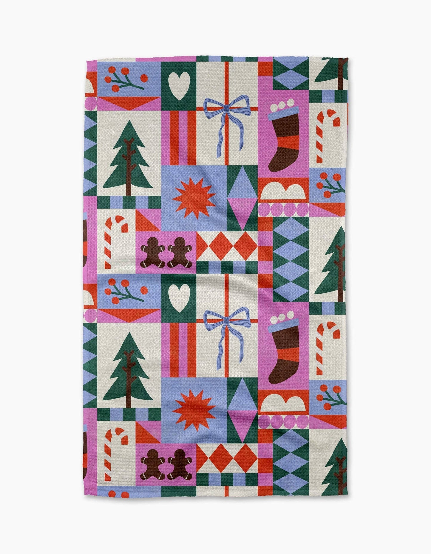 Geometry Festive Christmas Quilt Tea Towel