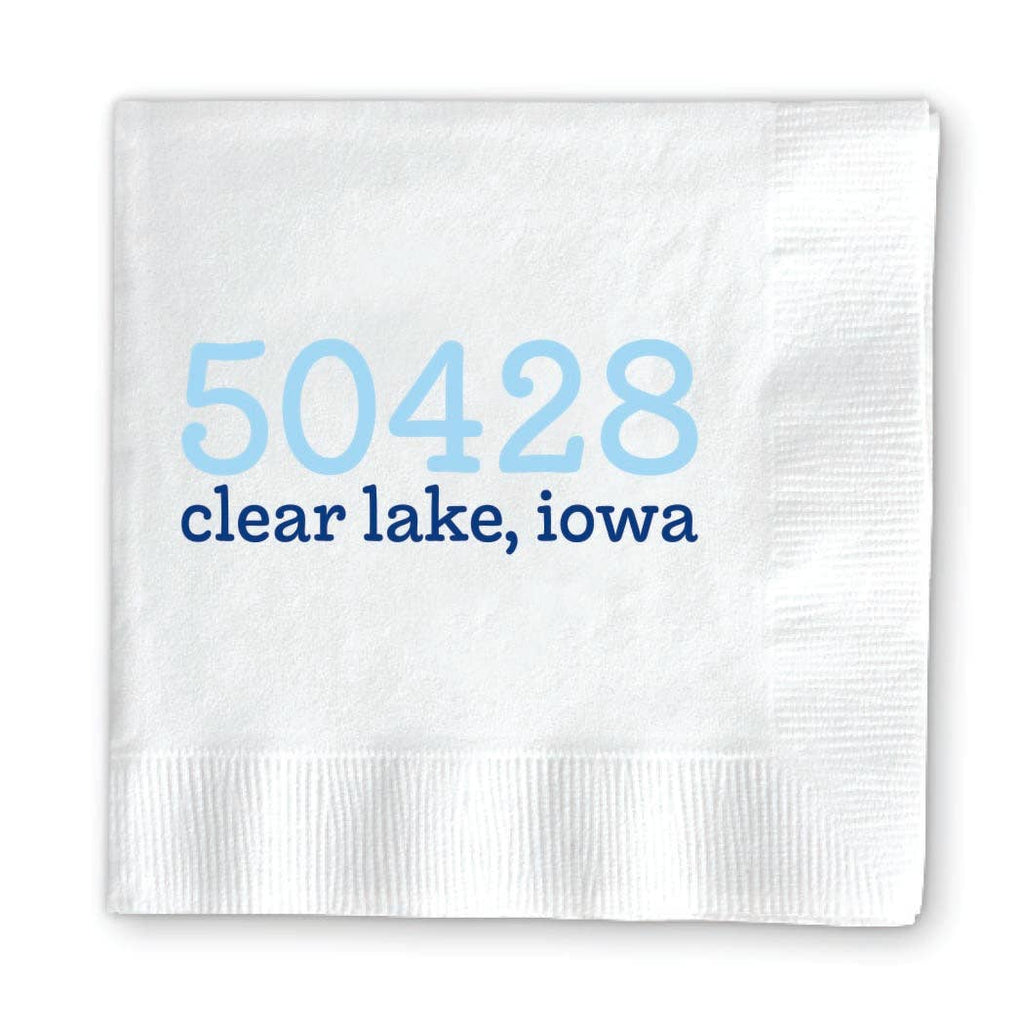 Zip Code Cocktail Napkins