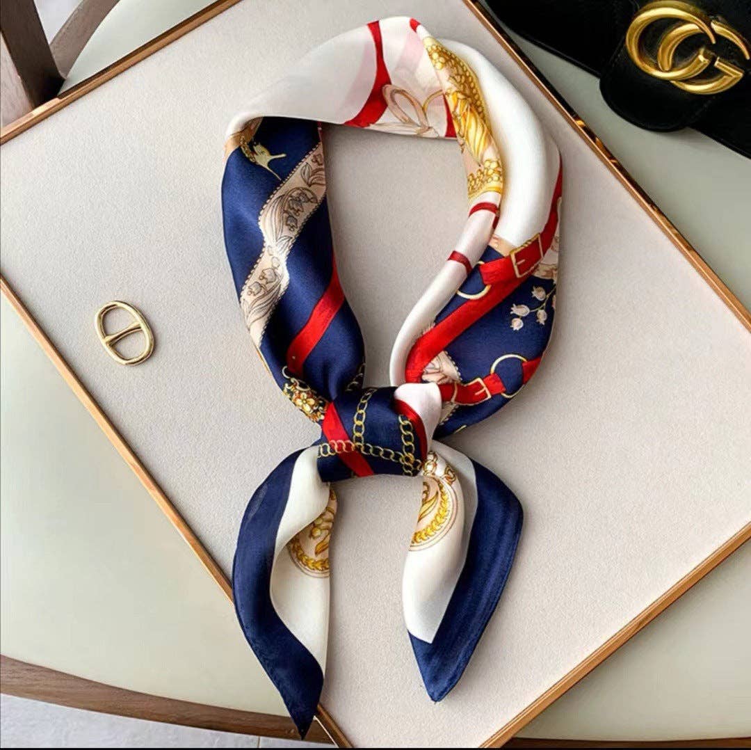 Retro Chic Silk Scarf