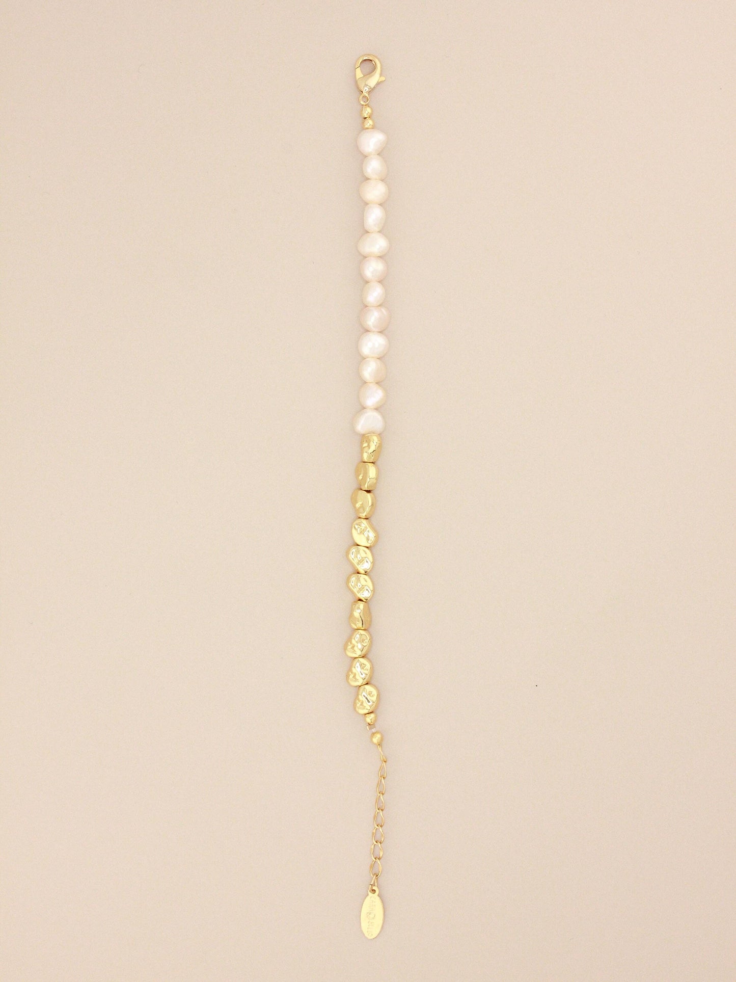 Mini Baroque Half Gold & Pearl Bracelet