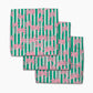 Geometry Palm Tree Stripe Dishcloth Set