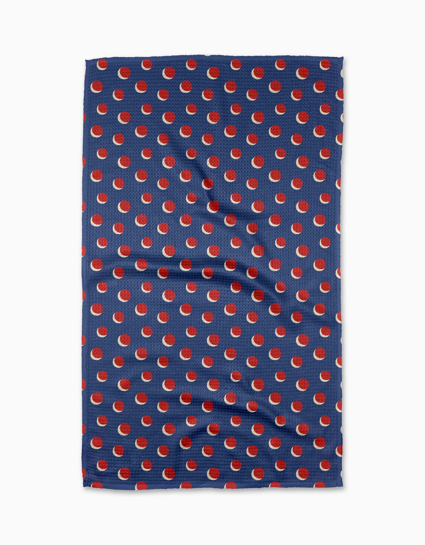 Geometry Four In A Row Dot Blue Tea Towel