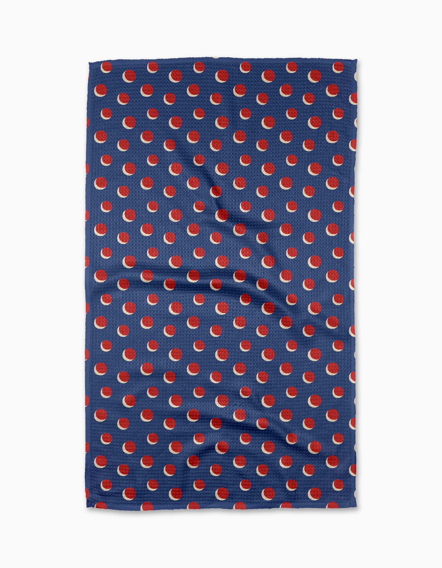 Geometry Four In A Row Dot Blue Tea Towel