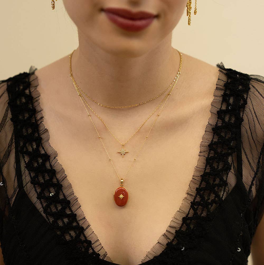 Evening Star Locket Necklace