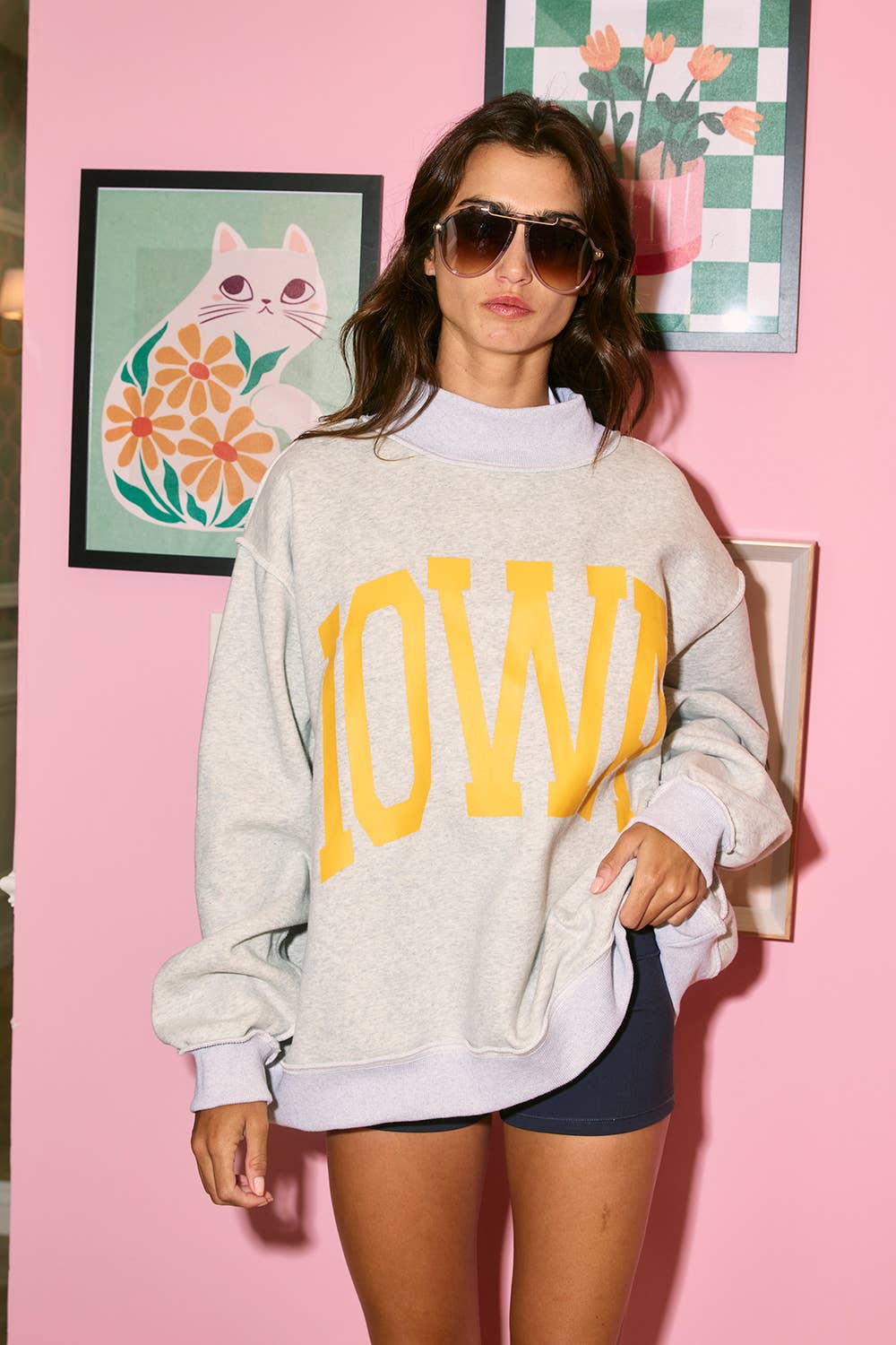 Iowa Mock Neck Sweatshirt