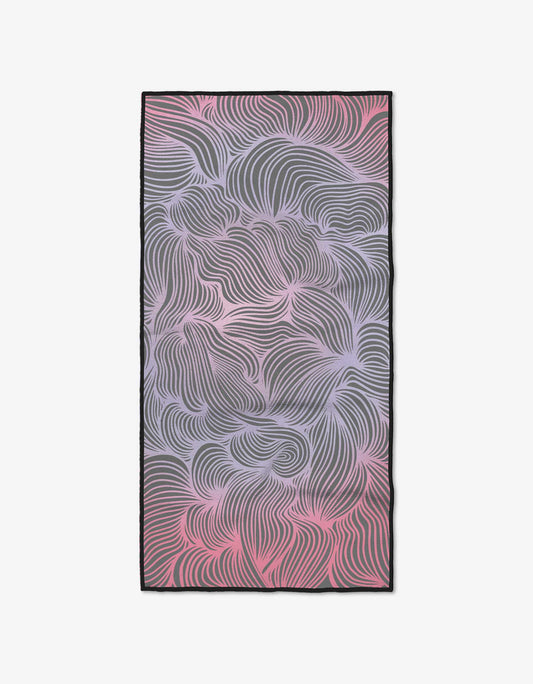 Geometry Pink Vibrations Fitness Towel