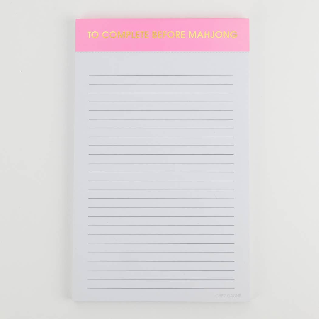 To Complete Before Mahjong Notepad