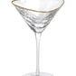Hammered Triangular Martini Glass