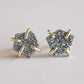 Graphite Druzy Prong Studs