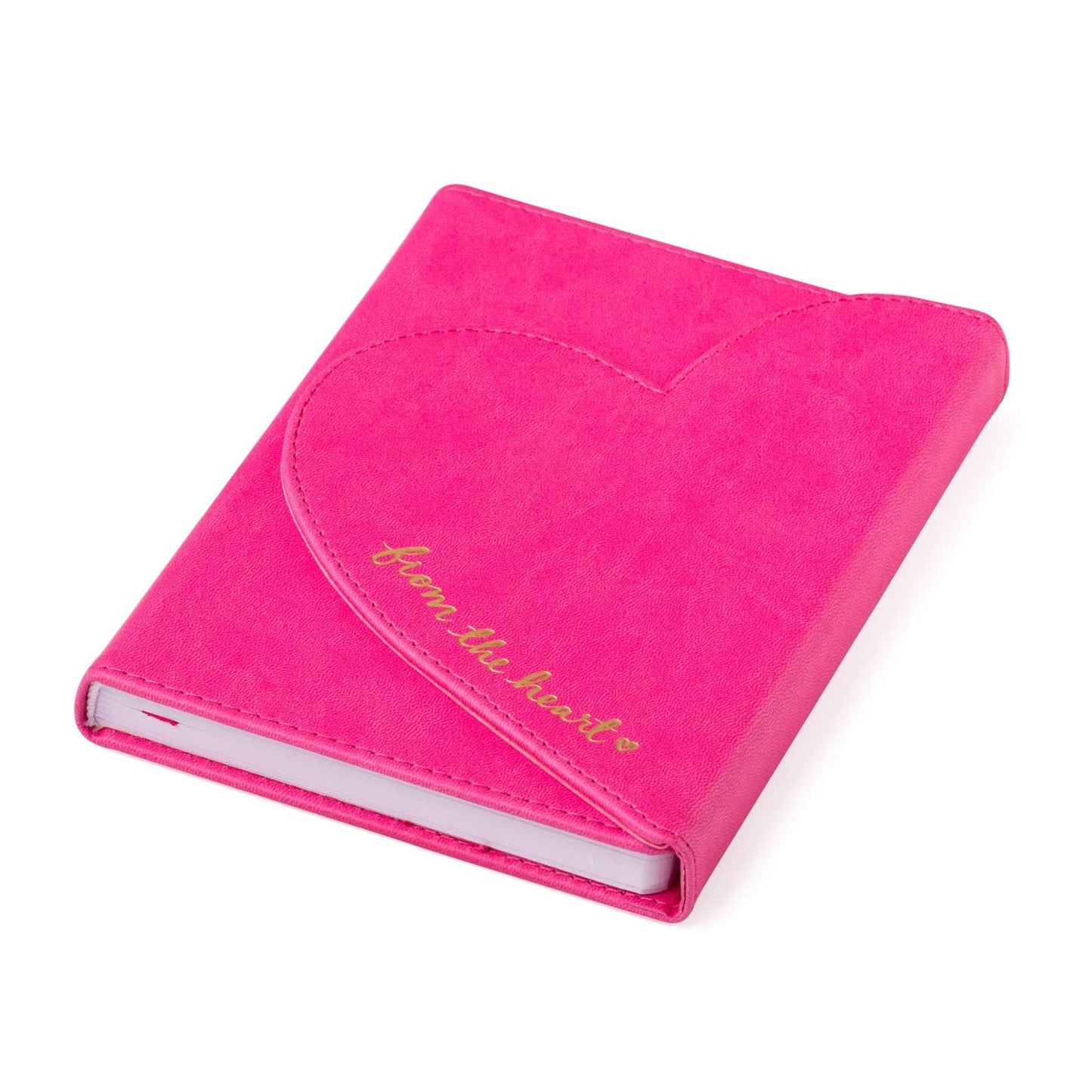 Heart Flap Journal - Hot Pink