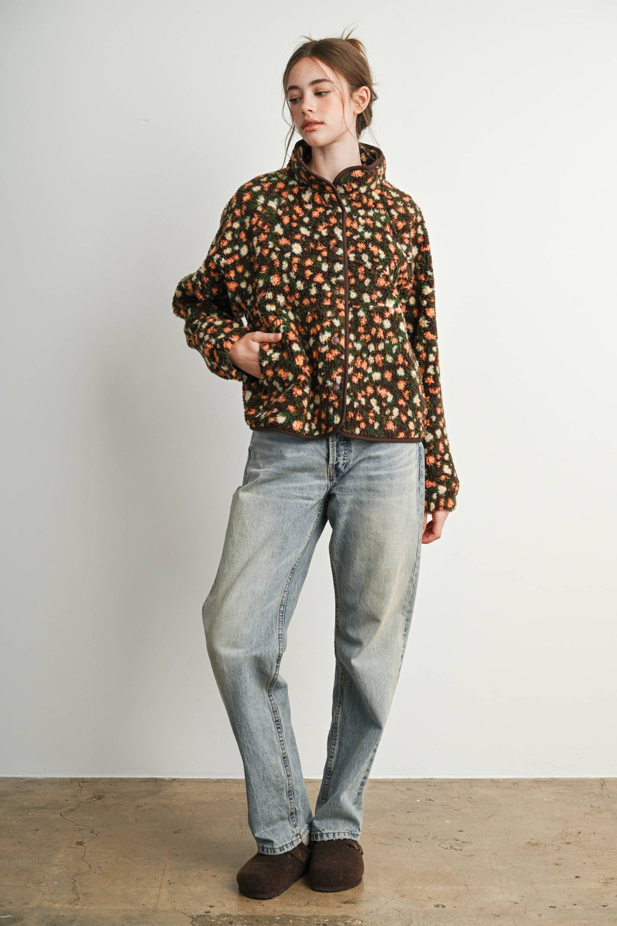 Ditsy Floral Sherpa Fleece