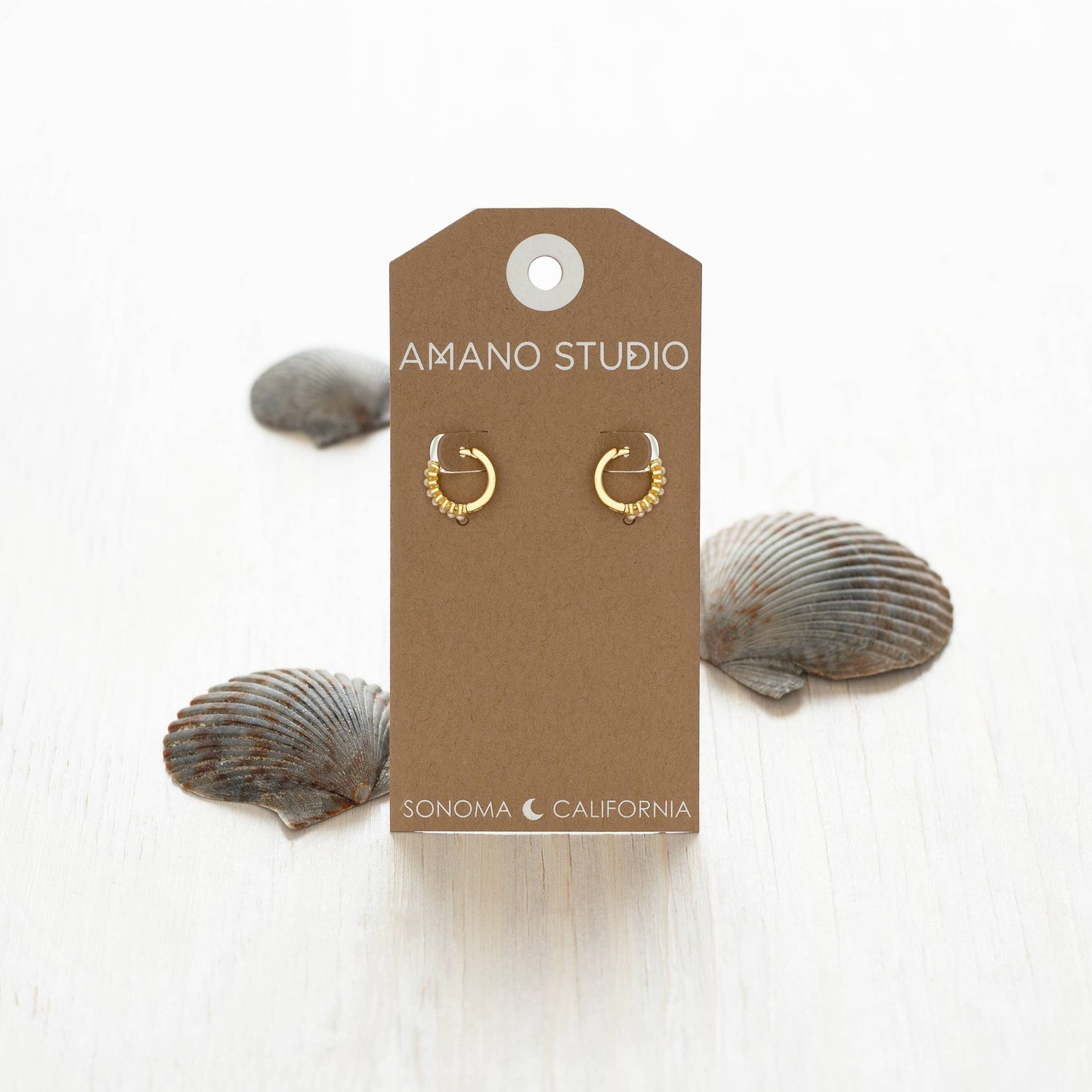 Tiny Pearl Huggie Hoops