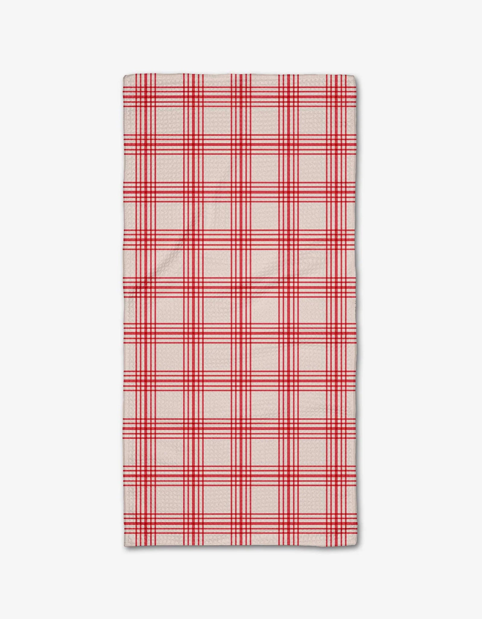 Geometry Cranberry Stripes Bar Towel