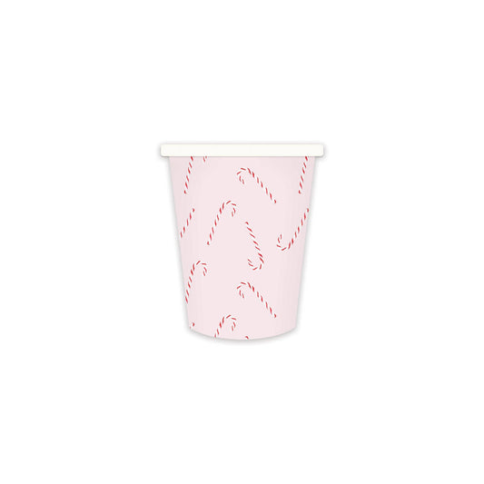 Pink Candy Cane Paper Cups