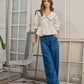 Drawstring Denim Pants