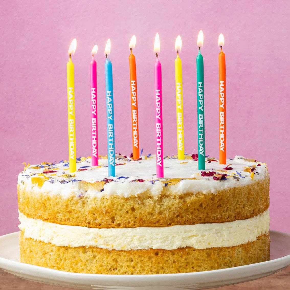 Multicolor Happy Birthday Candles - 24 Pack