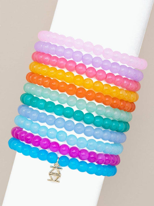 Small Glass Bead Stretch Bracelet