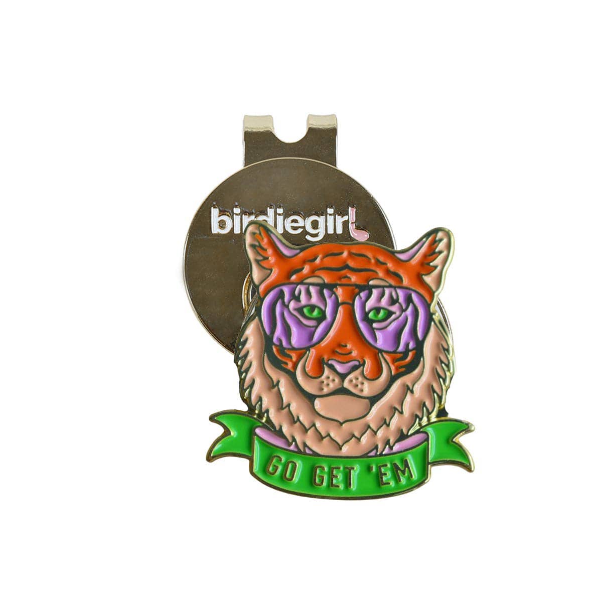 Go Get 'Em Tiger Golf Ball Marker with Magnetic Hat Clip