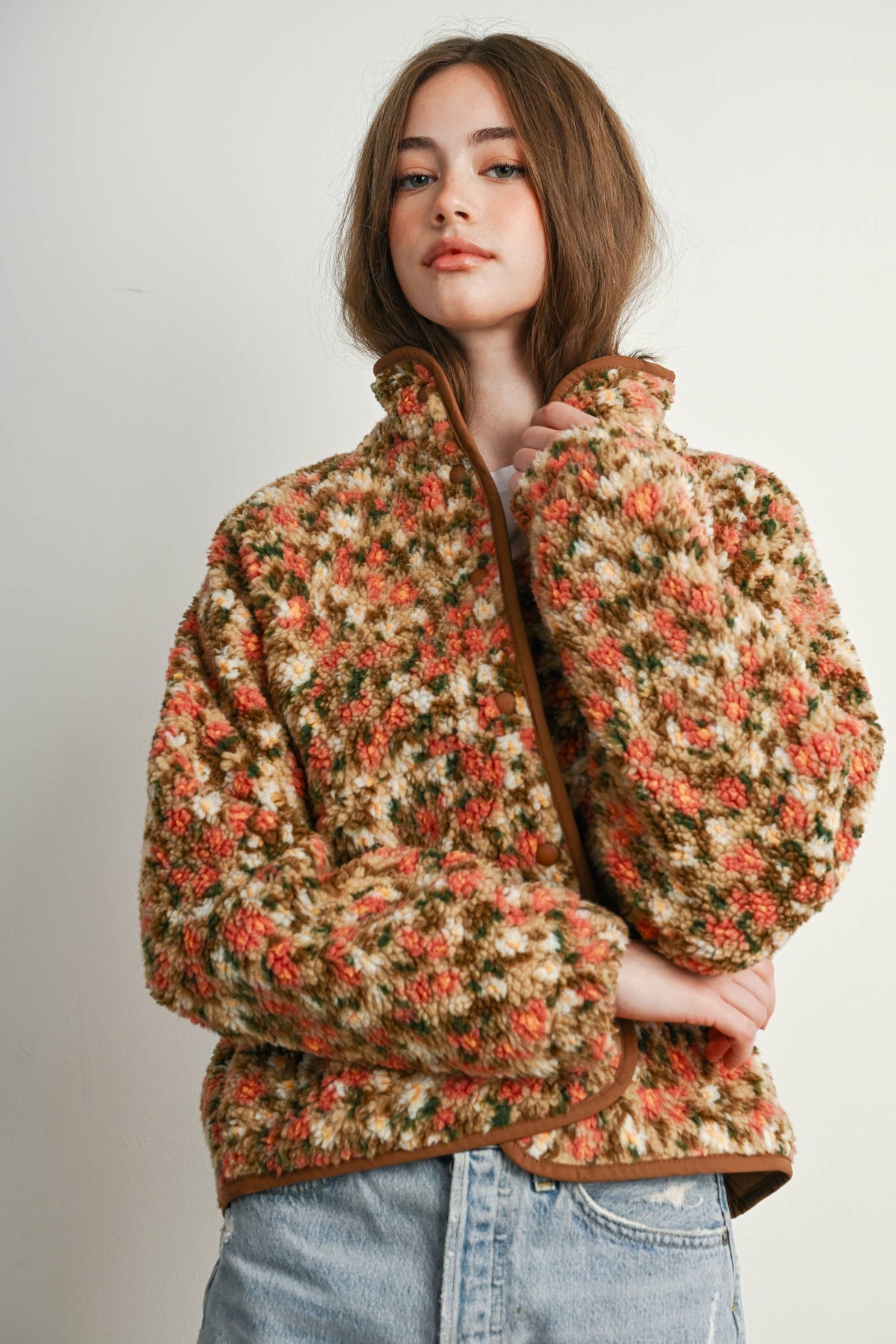 Ditsy Floral Sherpa Fleece