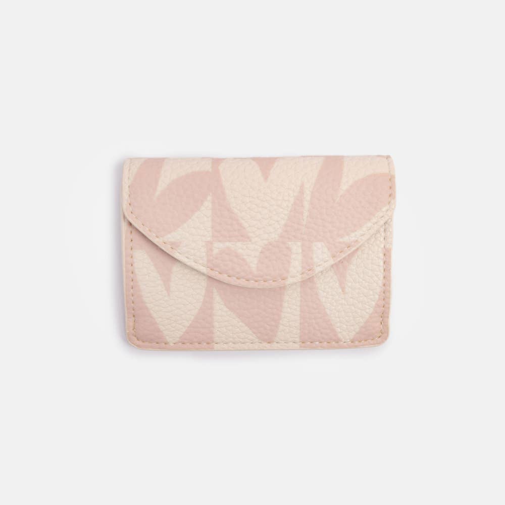 Pink Checkmate Hearts Card Holder