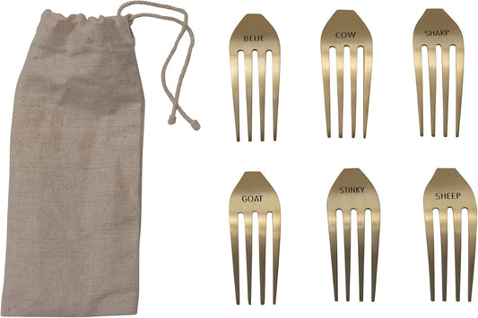 Set of 6 Fork Cheese Markers