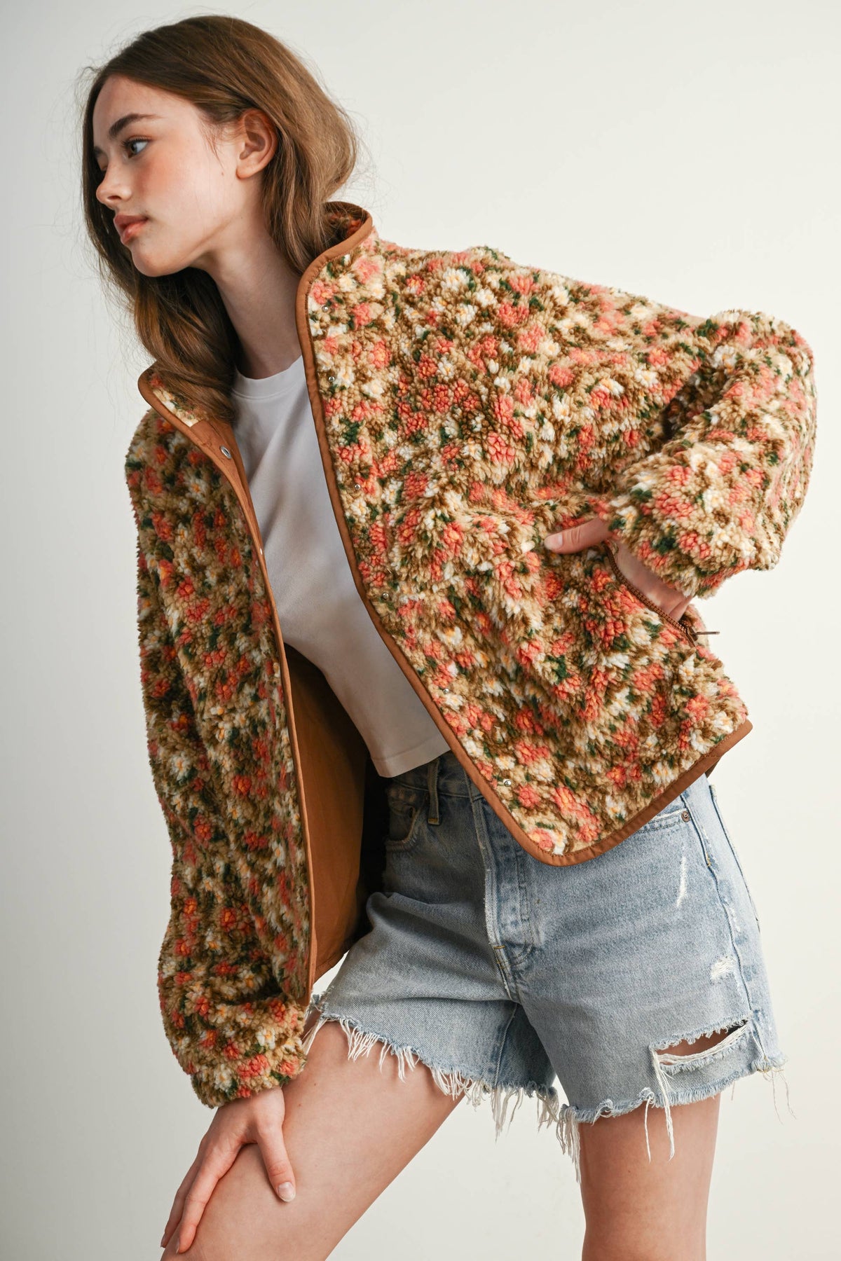 Ditsy Floral Sherpa Fleece