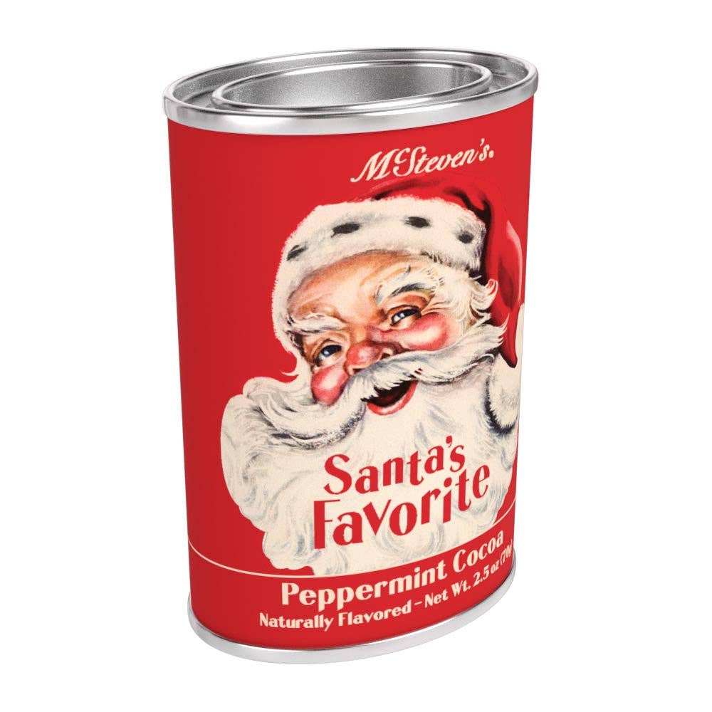 Vintage Santa's Favorite Peppermint Cocoa Tin