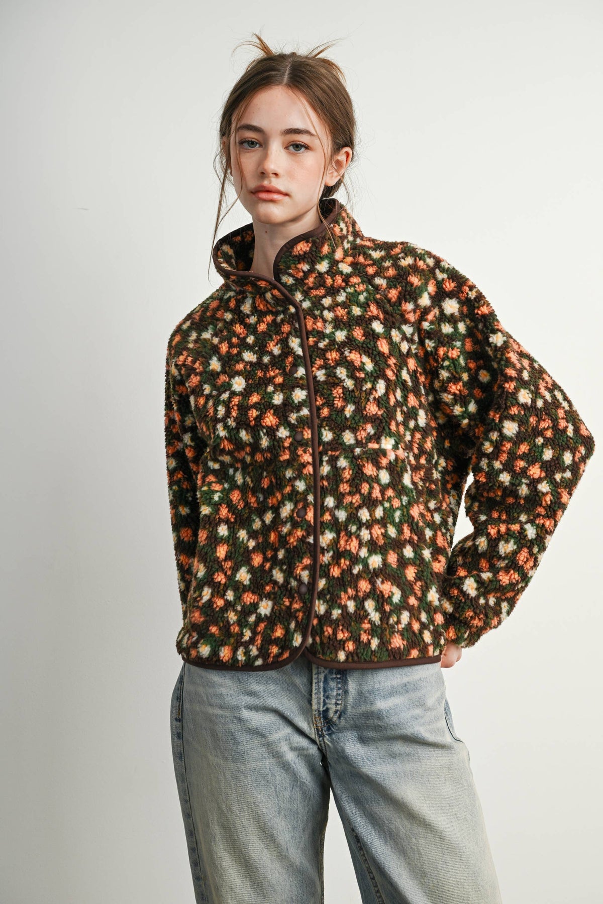 Ditsy Floral Sherpa Fleece