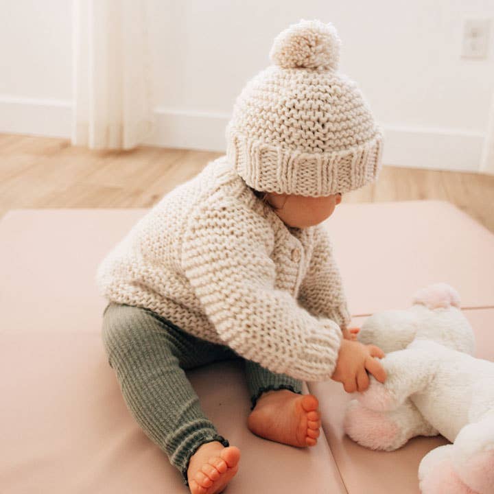 Natural Garter Stitch Cardigan