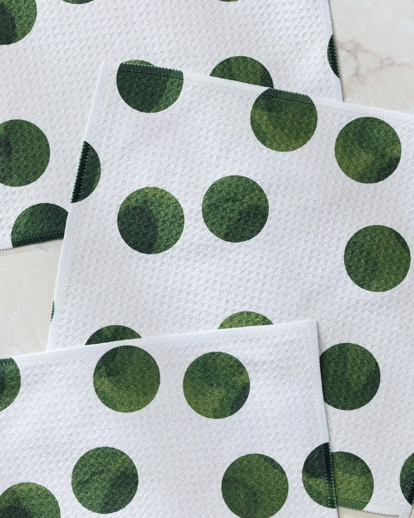 Geometry Grass Polka Dishcloth Set