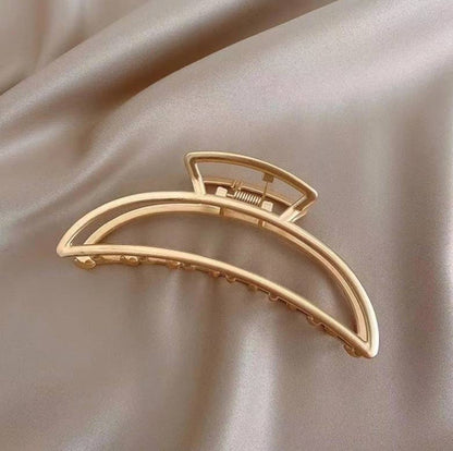 Matte Gold Hair Claw Clip