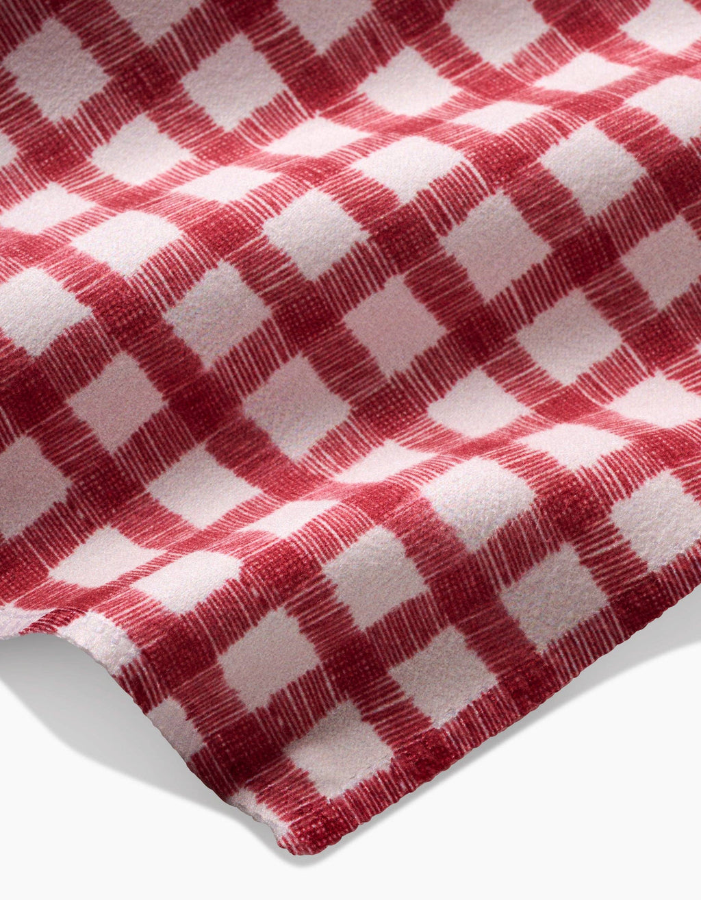Geometry Fireside Plaid Red Dinner Napkin Set
