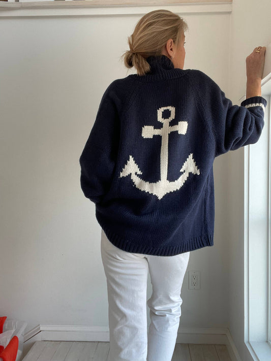 Varsity Chunky Anchor Cardigan