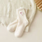 Winter Bow Plush Crew Socks